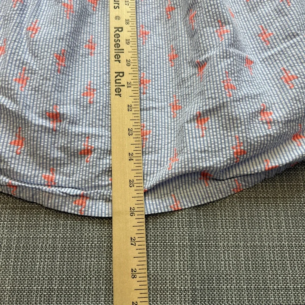 Gymboree Seersucker Flamingo Dress Size 10 Sundress Beach Summer Lined‎